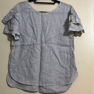 Club monaco linen striped top